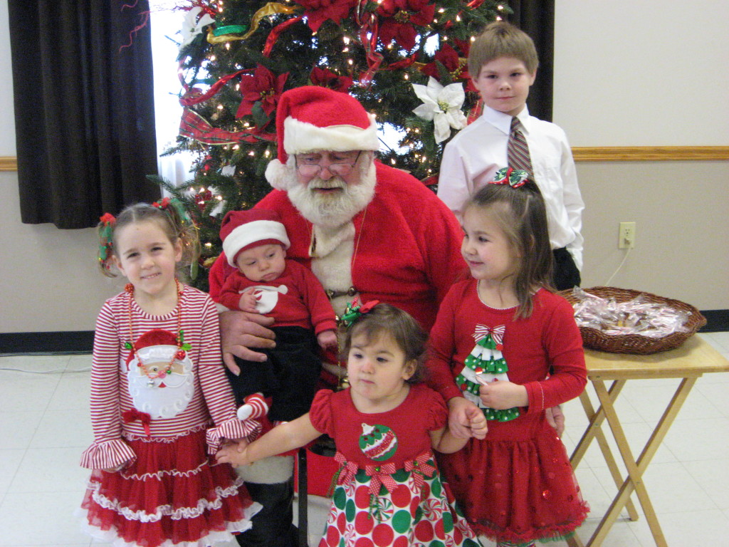 Santa and kids